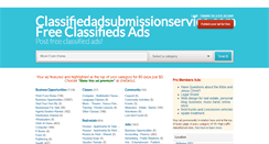 Desktop Screenshot of classifiedadsubmissionservice.com